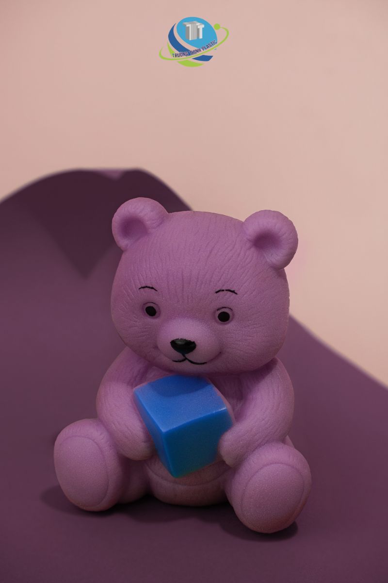 Đồ chơi xả stress hình con gấu màu tím
