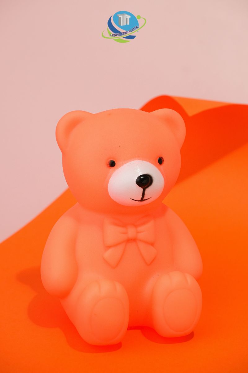 Đồ chơi xả stress hình con gấu màu cam
